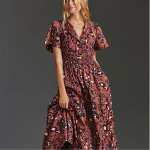 Maeve Somerset Leopard Maxi Dress-sz X Small